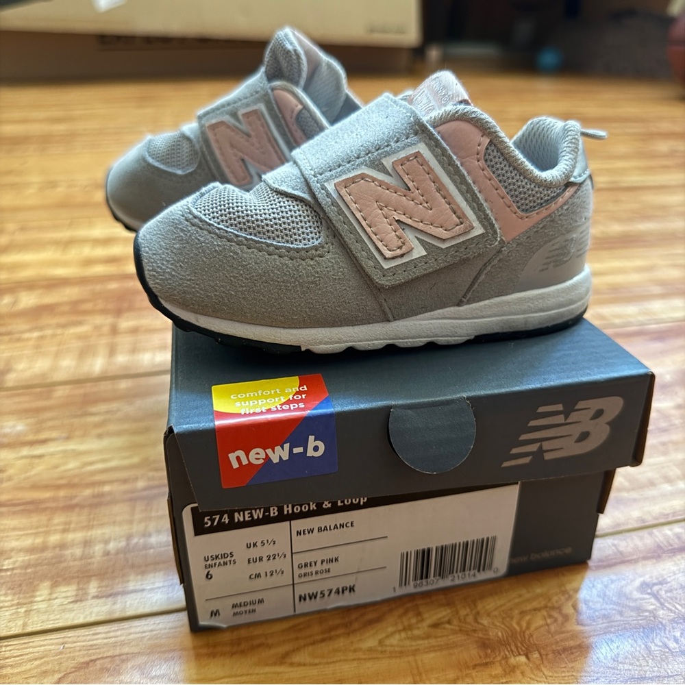 New Balance Kids' Sneakers - Gray and Pink